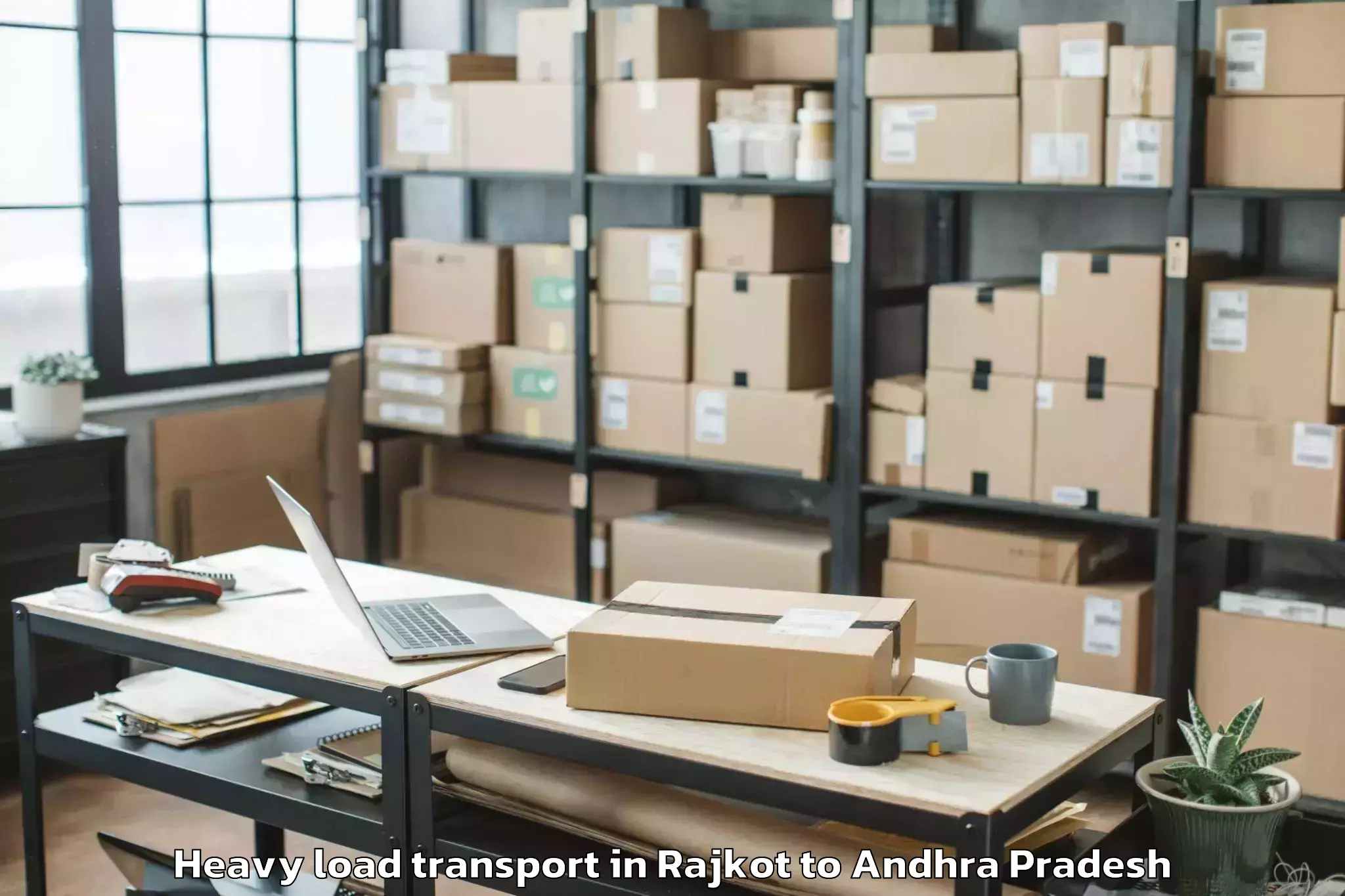 Easy Rajkot to Cheepurupalle Heavy Load Transport Booking